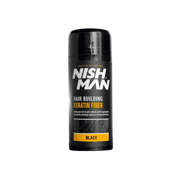 nishman hair building keratin fiber black