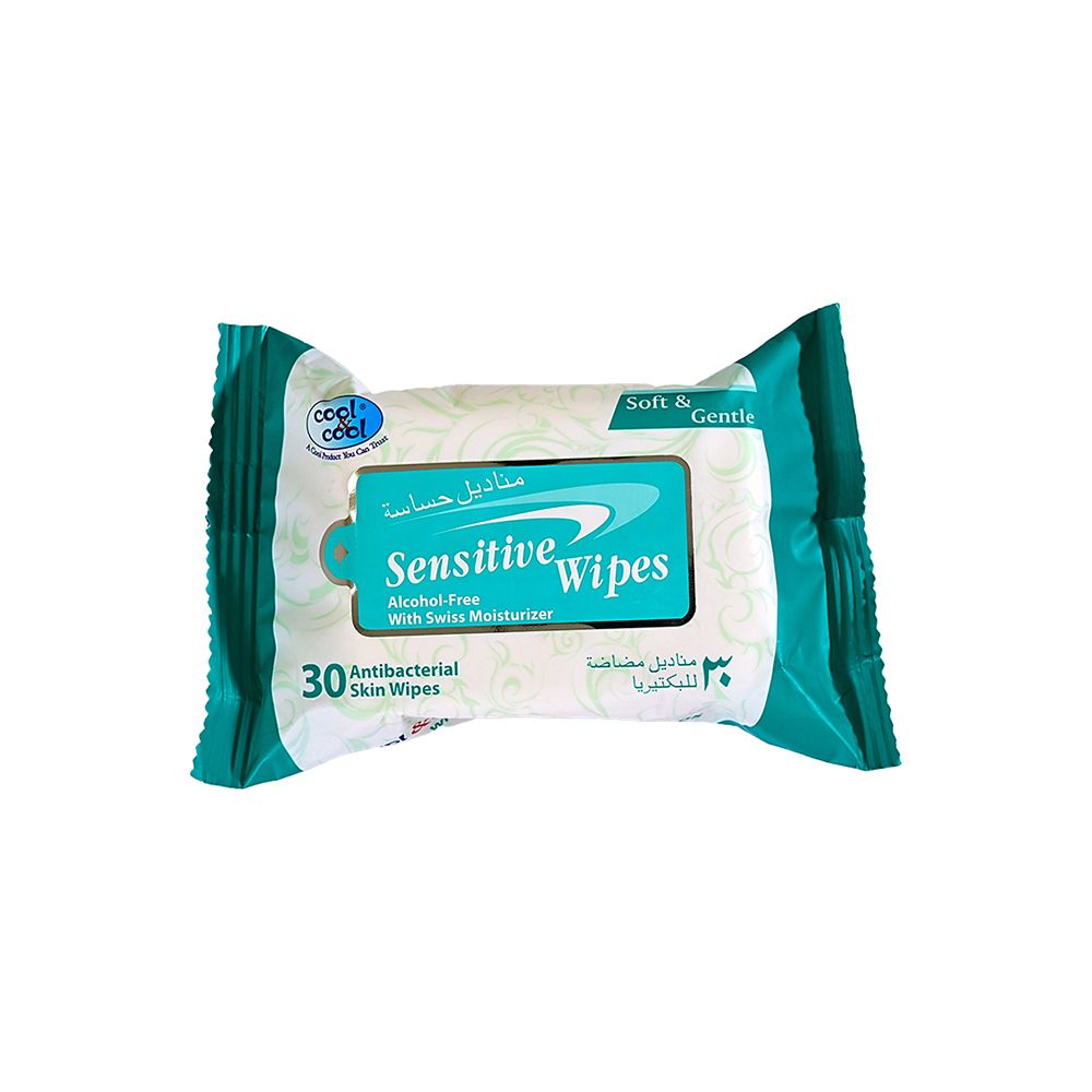 cool & cool sensitive wipes (1 pack = 30pcs)