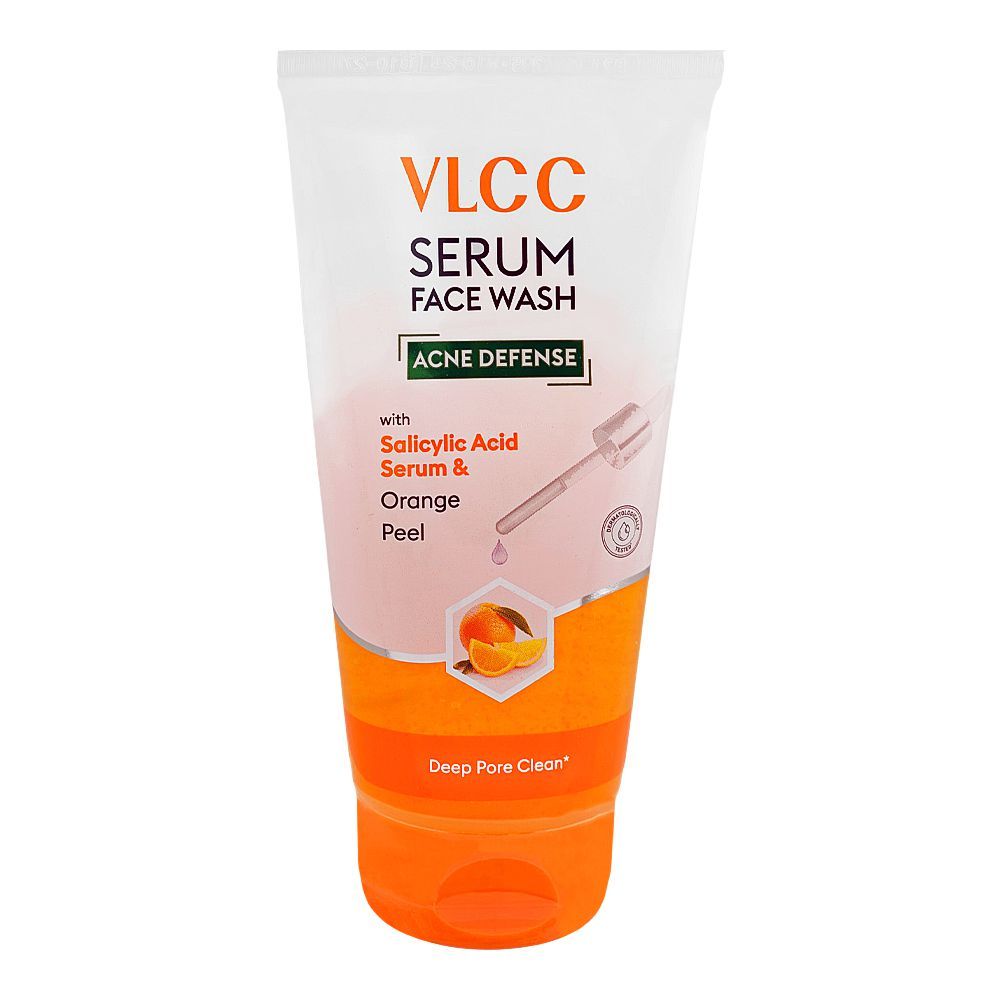 vlcc acne defense serum face wash with salicylic acid & orange peel 150ml