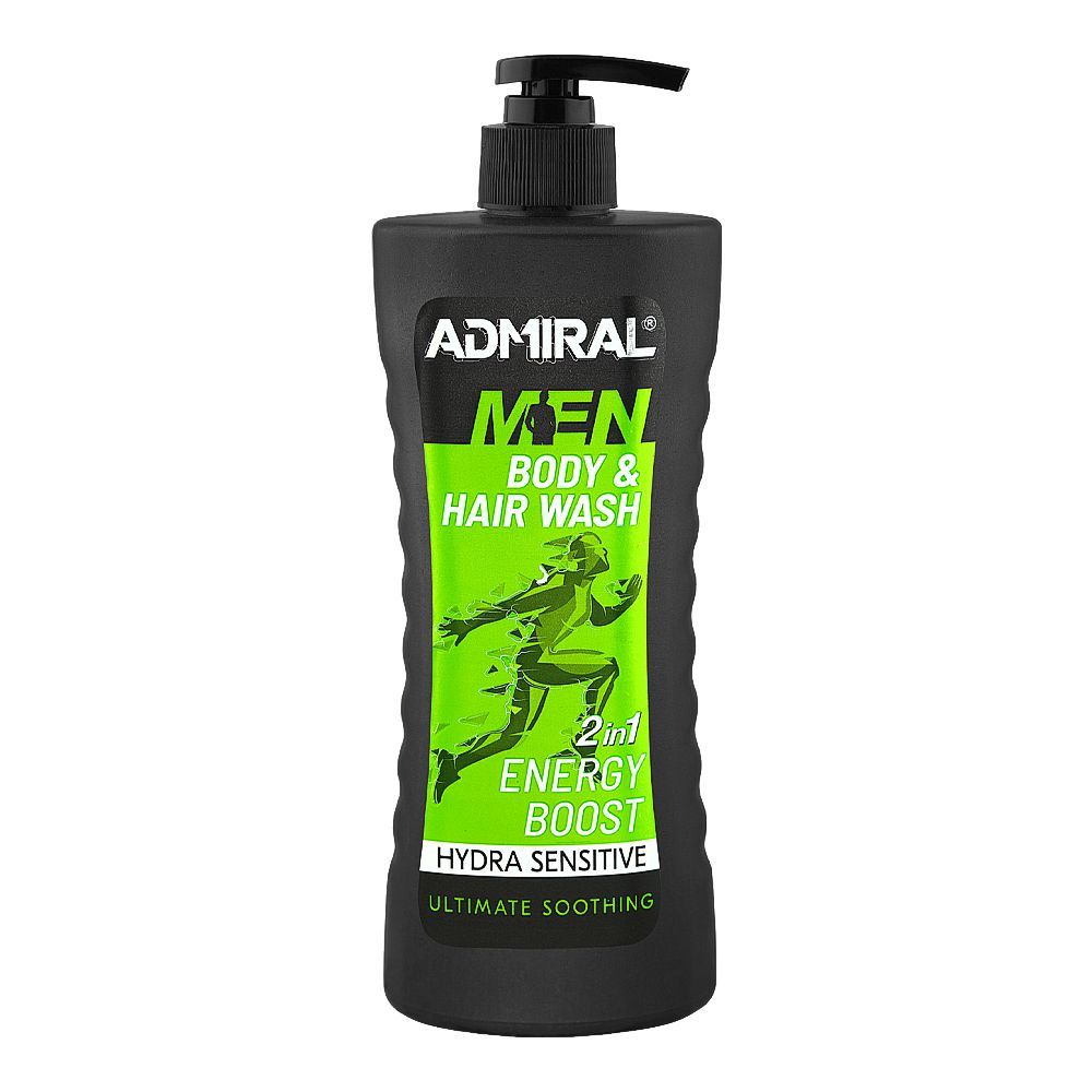 admiral men energy boost 2in1 body & hair wash 400ml