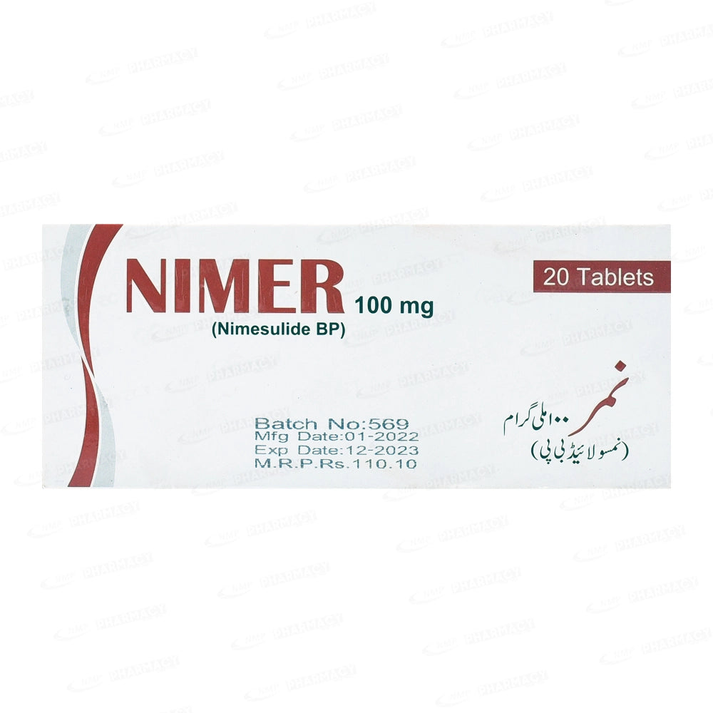 Nimer Tablets 100mg (1 Box = 2 Strips) (1 Strip = 10 Tablets)