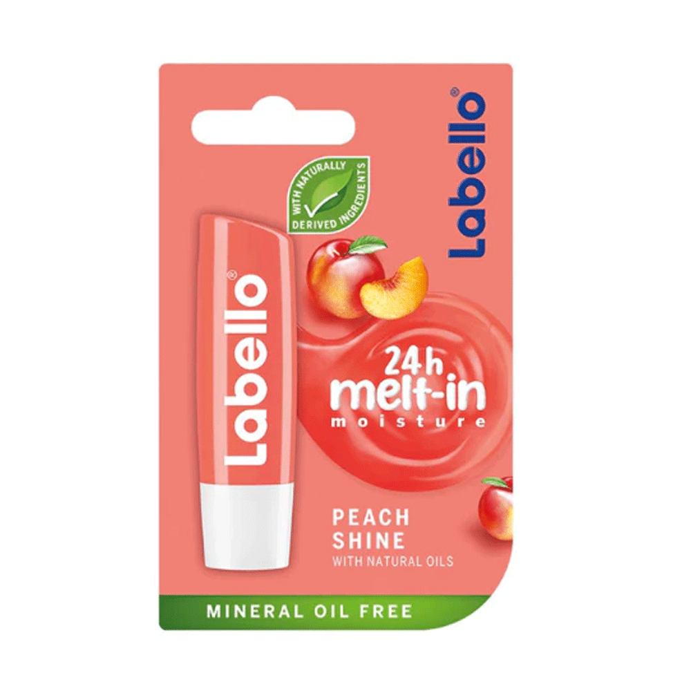 labello peach shine lip balm 4.8g