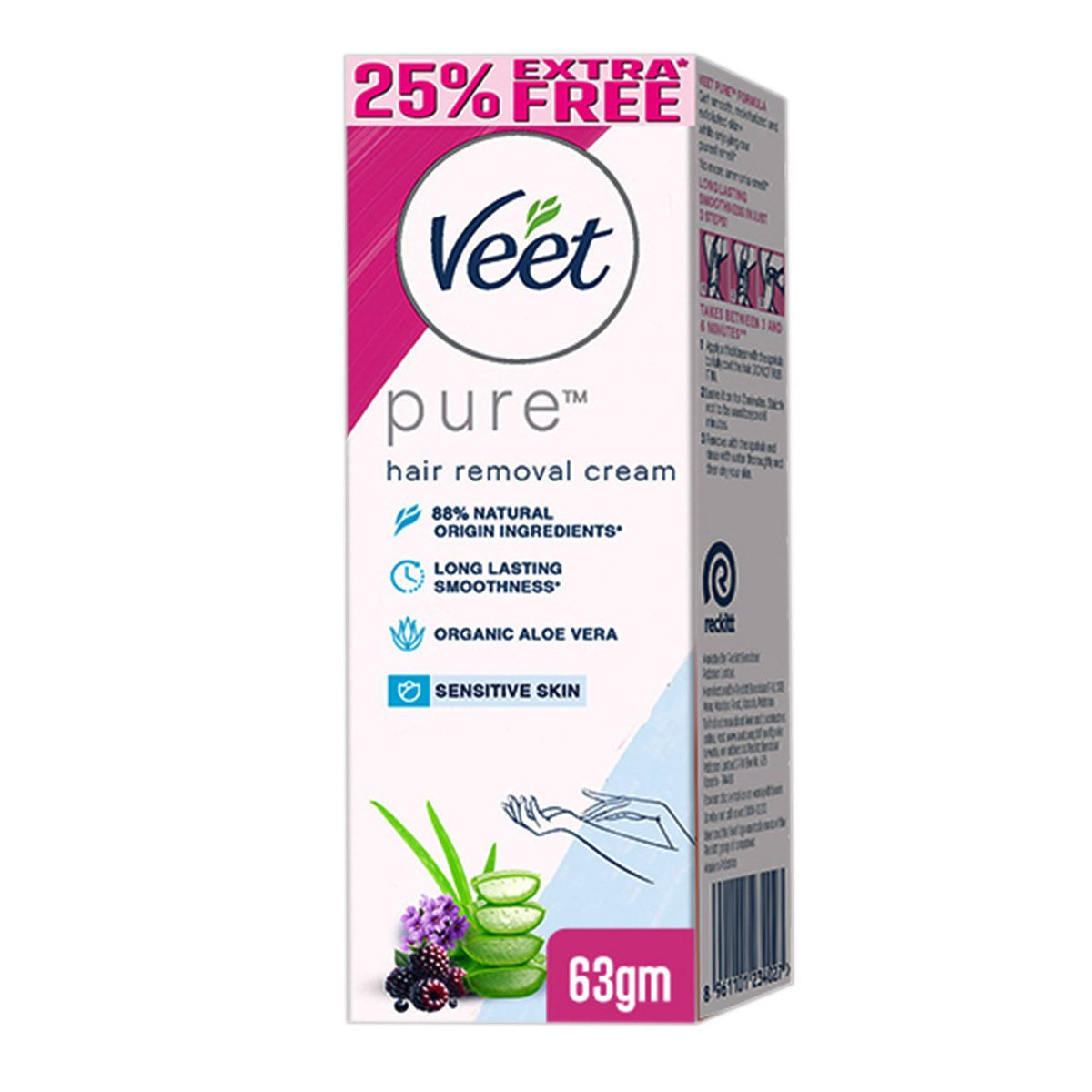 veet pure hair removal cream for sensitive skin 63g