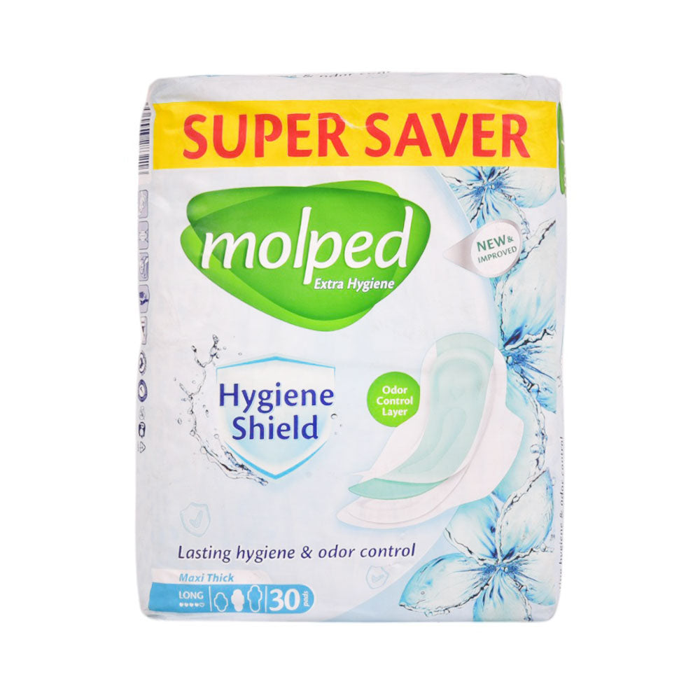 molped sanitary pads trio maxi long pack 30pcs