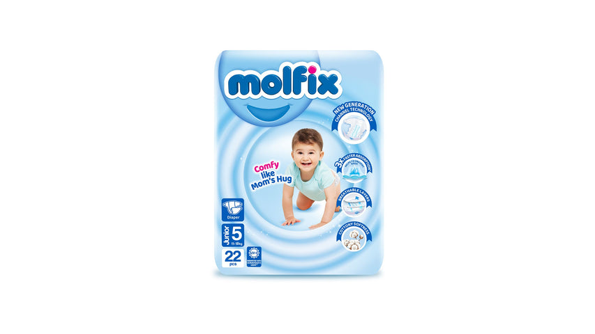 Molfix Baby Diapers Twin Pack Junior Size 5 22pcs