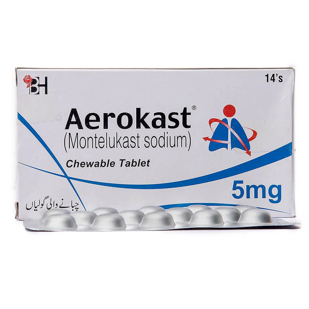 Aerokast Tablets 5mg (1 Box = 14 Tablets)