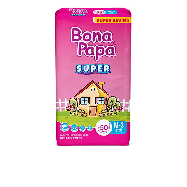 Bona Papa Baby Diapers Super Economy Medium Size