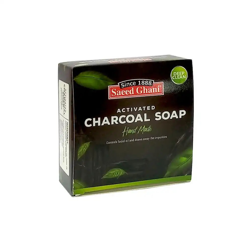 saeed ghani charcoal deep cleansing handmade soap 90g