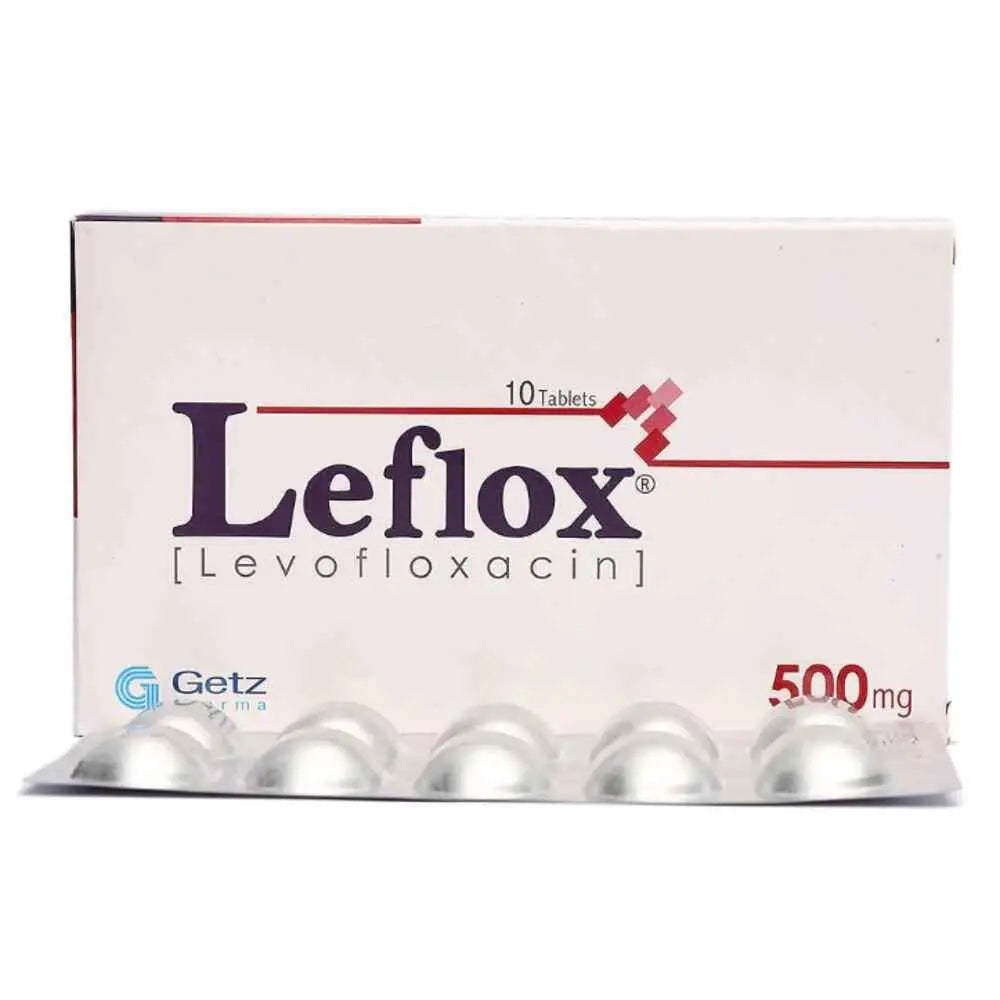 Leflox Tablets 500mg (1 Box = 2 Strips)
