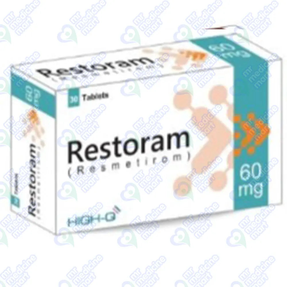 Restoram Tablets 60mg (1 Box = 3 Strips) (1 Strip =...