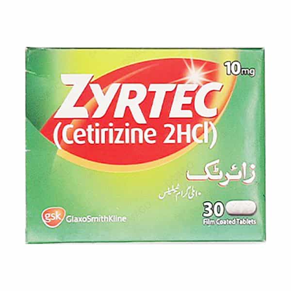 Zyrtec Tablets 10mg (1 Strip = 15 Tablets)