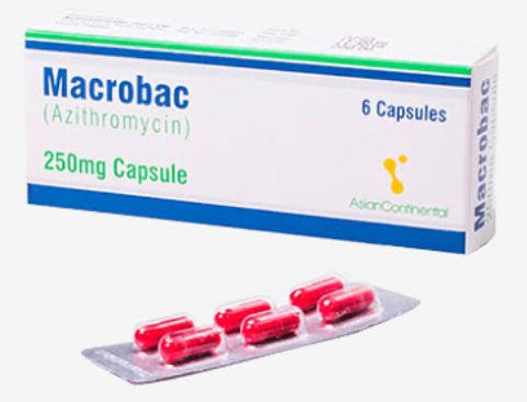 Macrobac Capsules 250mg (1 Box = 1 Strip)