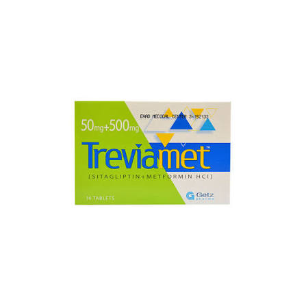 Treviamet Tablets 50mg/500mg (1 Box = 2 Strips)