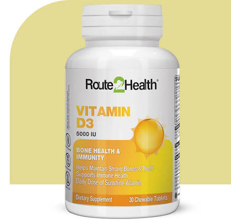 Route 2 Health Vitamin D3 Tablets 5000 IU (1 Bottle)