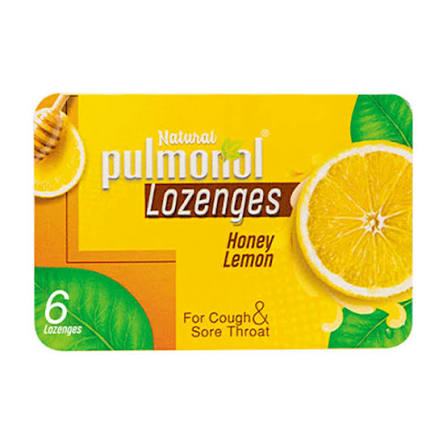 pulmonol flavour honey & lemon lozenges (1 box = 6 lozenges)