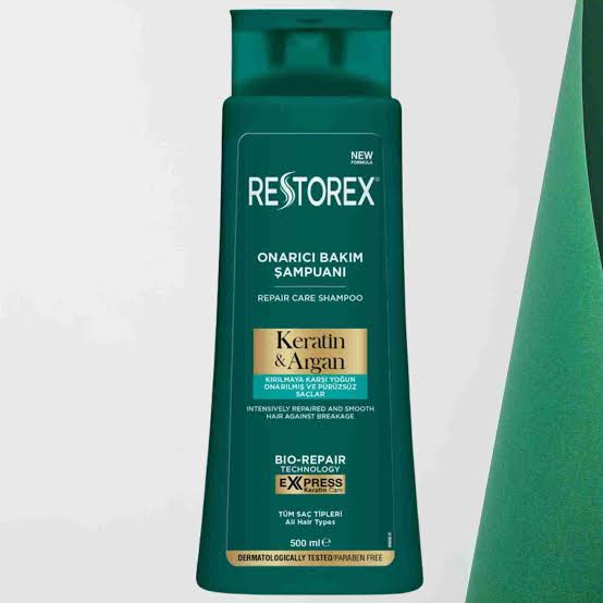 restorex keratin & argan repair care shampoo 500ml
