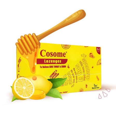 Cofsome Honey And Lemon Flavour Lozenges (1 Box = 5 Strips) (1 Strip = 8 Tablets)