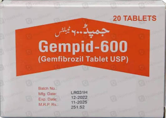 Gempid Tablets 600mg (1 Box = 3 Strips)