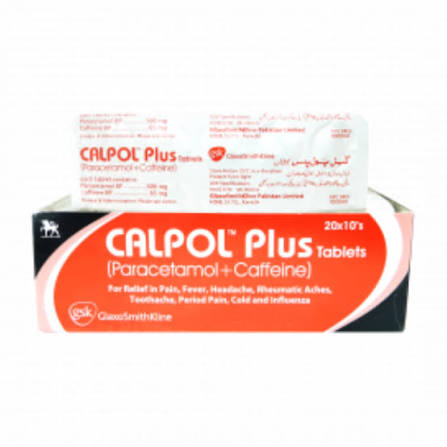 calpol plus tablets 500mg/65mg (1 strip = 10 tablets)