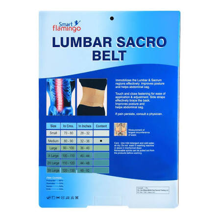 smart flamingo lumbar sacro belt size medium