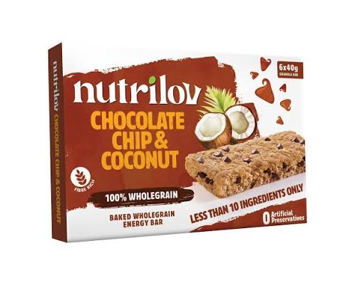 Nutrilov Chocolate Chip & Coconut Granola Bar 40g