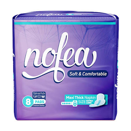 nofea eazy maxi thick sanitary pads size large 8pcs