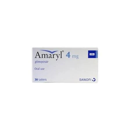 Amaryl Tablets 4mg (1 Strip = 15 Tablets)