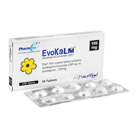 Evokalm Tablets 100mg (1 Box = 1 Strip, 1 Strip = 10 Tablets)