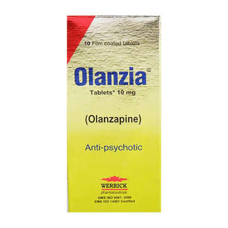 Olanzia Tablets 10mg (1 Box = 1 Strip, 1 Strip = 10 Tablets)