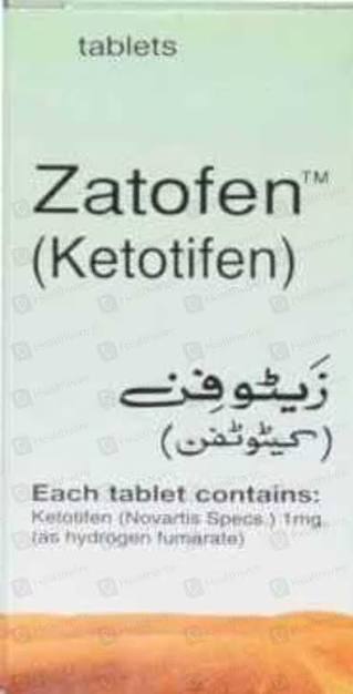 Zatofen Tablets 1mg (1 Strip = 10 Tablets)