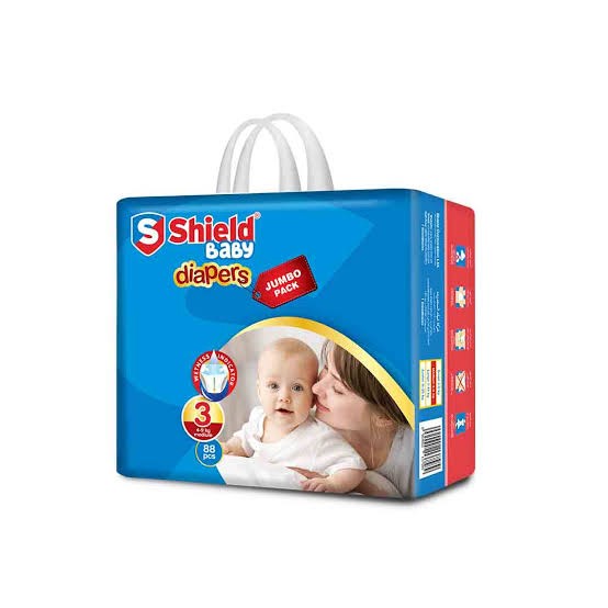 Shield Baby Diaper Jumbo Medium Size 3 88pcs