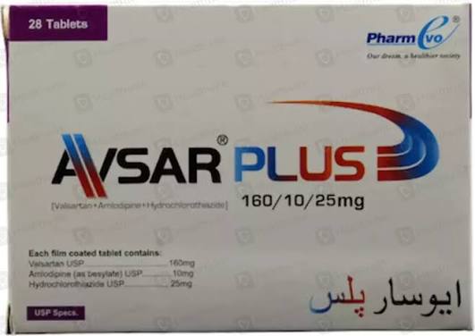 Avsar Plus Tablets 16/10mg/25mg (1 Strip = 10 Tablets)