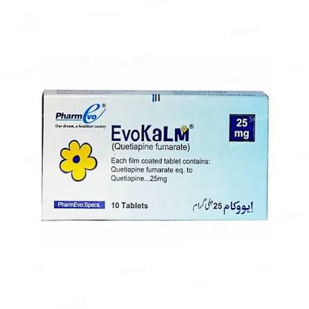 Evokalm Tablets 25mg (1 Box = 1 Strip, 1 Strip = 10 Tablets)