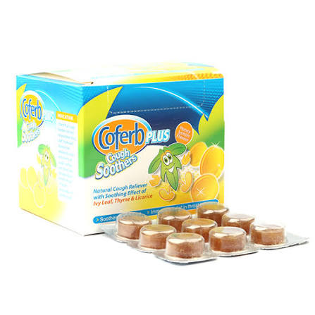 coferb plus cough soothers tablets (1 box = 6 strips) (1 strip = 9 tablets)