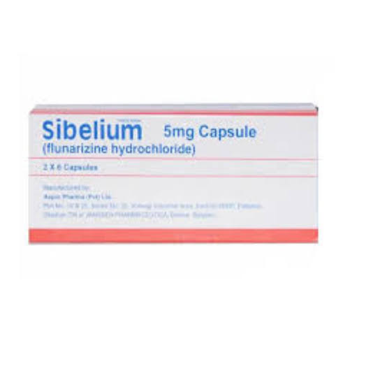 Sibelium Capsules 5mg (1 Box = 3 Strips)