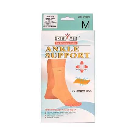 orthomed elastic ankle support size medium