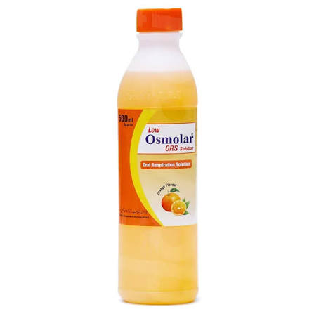low osmolar ors orange flavor solution 500ml
