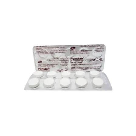 ponstan tablets 250mg (1 box = 20 strips) (1 strip = 10 tablets)