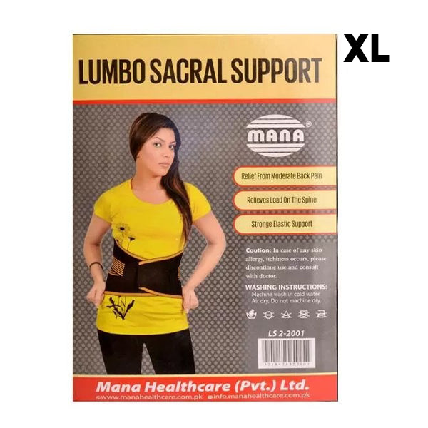 mana lumbo sacral support size extra large