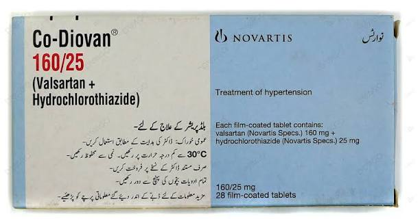 Co-Diovan Tablets 160mg/25mg ( 1 Box =28, 1 Strip=14)