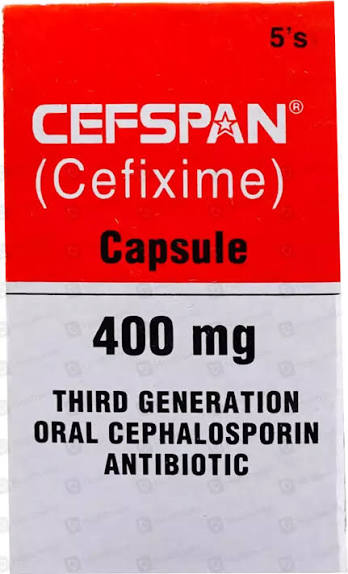 Cefspan Capsules 400mg (1 Bottle = 5 Capsules)