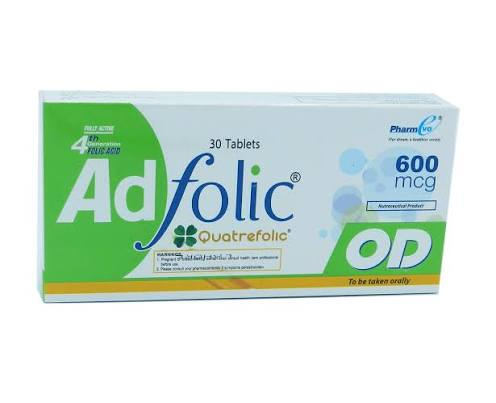 Adfolic Od Tablets 600mcg (1 Box = 3 Strips)