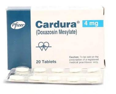 Cardura Tablets 4mg (1 Box = 2 Strips, 20 Tablets)