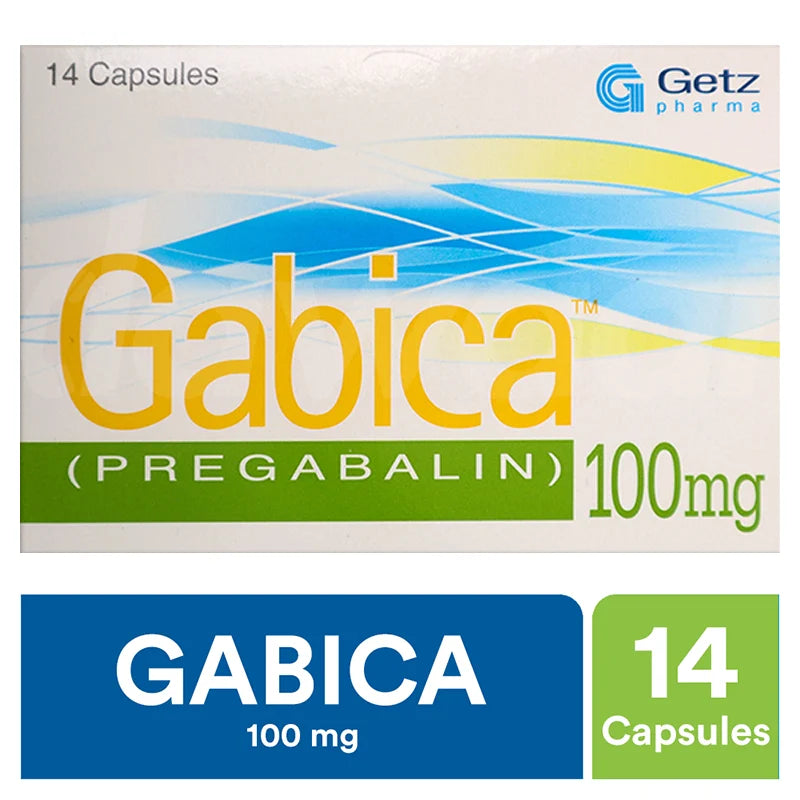 Gabica Capsules 100mg (1 Strip = 7 Capsules)