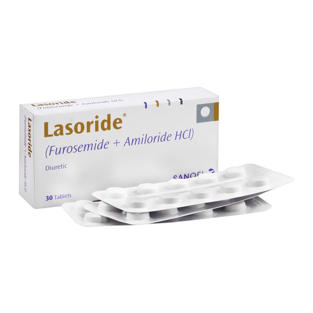 Lasoride Tablets 40mg/5mg (1 Box = 3 Strips)