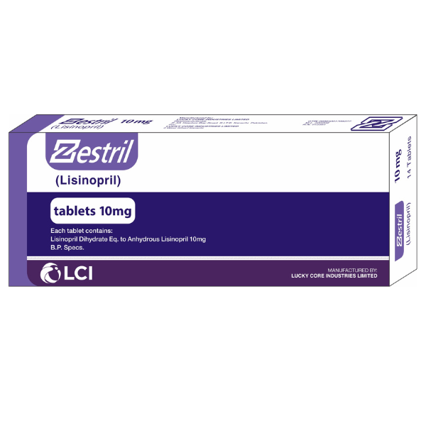 Zestril Tablets 10mg (1 Box = 2 Strips) (1 Strip = 14 Tablets)