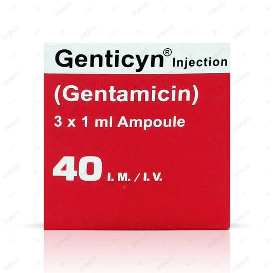 Gentycin Im Injection 40mg (1 Box = 3 Ampoules)