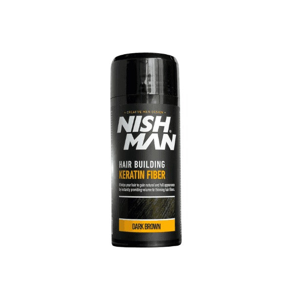 nishman hair building keratin fiber dark brown