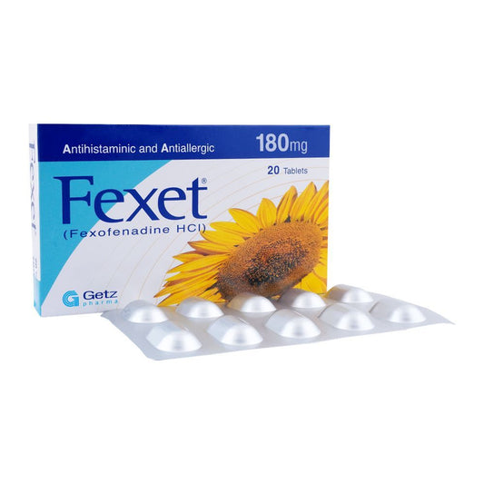 Fexet Tablets 180mg (1 Strip = 10 Tablets)