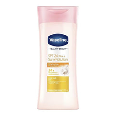 vaseline healthy bright sun + pollution protection spf24 body lotion 200ml